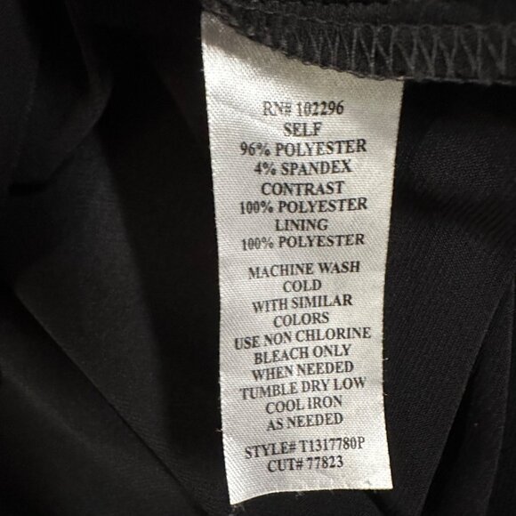 Connected Apparel Womens 6P V-Neck Pullover Flutter Sleeve Little Black Dress - Picture 7 of 10